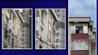 Esenyurt'ta deprem paniği! Cama çıkıp avazı çıktığı kadar çığlık attı...