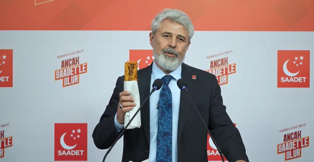 Kürsüye elinde tavuk dürümle çıktı! Enflasyon verilerinden sonra  dürümflasyon  hesabı gündem oldu: "Tam 66 adet eksilmiş" 3
