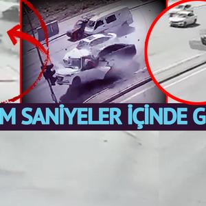 Ölüm saniyeler içinde geldi! Konya'da dehşete düşüren kaza: Kırmızı ışıkta bekleyen araç kağıt gibi ikiye bölündü