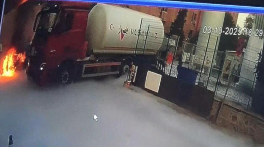Aydın'da faciadan dönüldü: Sıvı oksijen tankı dolumu sırasında yangın çıktı