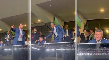 Fenerbahçe'de Başkan Sadettin Saran Nice maçı sırasında taraftarla Devin Özek sohbeti yaptı! Bu anlar sosyal medyada gündem oldu...