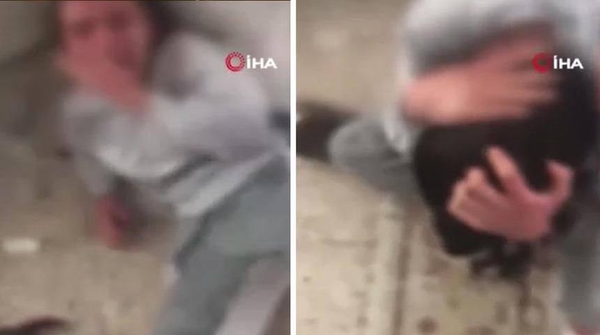 Dehşet veren görüntüler! Kız kardeşinin darp etti, üzerine kaynar su döktü, özür diletti! 