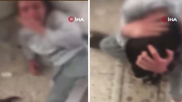 Dehşet veren görüntüler! Kız kardeşinin darp etti, üzerine kaynar su döktü, özür diletti! 