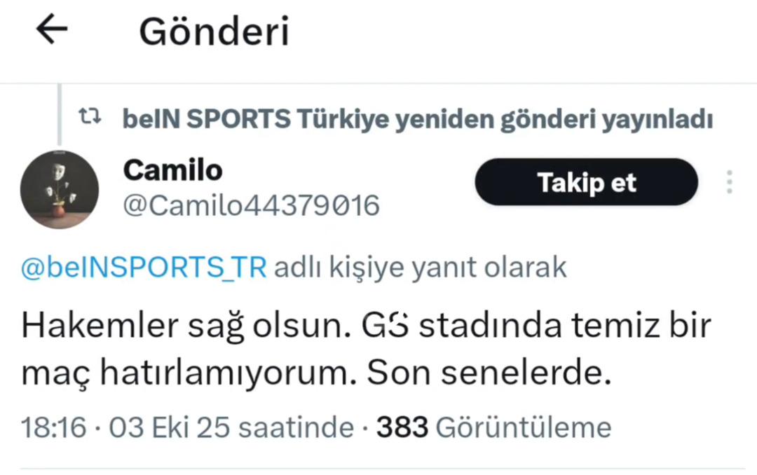 Yayıncı kuruluş Bein Sport tan skandal paylaşım! Taraftarların tweetini retweet ettiler... Sosyal medyada tepkiler dinmedi... 1