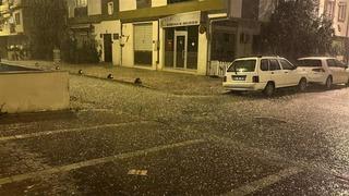 Çanakkale'de dolu yağışı etkili oldu