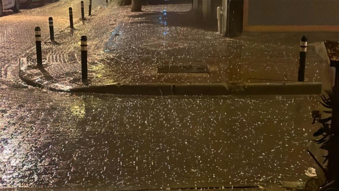 Çanakkale de dolu yağışı etkili oldu 2