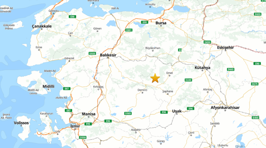SON DAKİKA | Kütahya’da 4.1 büyüklüğünde deprem