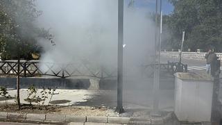 İlaçlama faaliyetini yangın sandılar