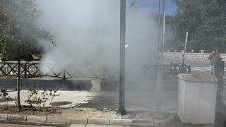 İlaçlama faaliyetini yangın sandılar