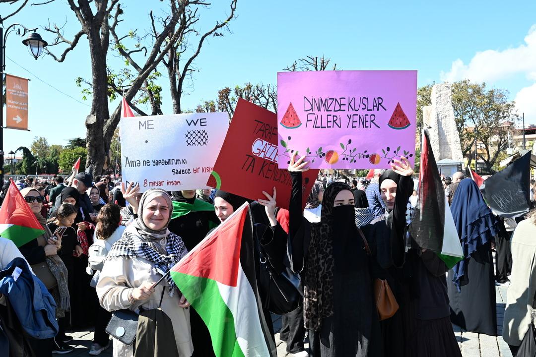 Türkiye nin 81 ilinde Gazze ye destek yürüyüşü: Binlerce kişi Filistin için bir araya geldi 14