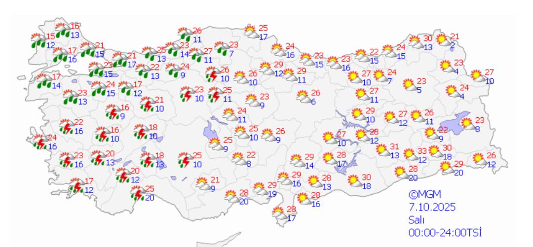 1200xauto Meteoroloji'den uyarı! Sağanak yağış ve serin hava geliyor: İşte güncel hava durumu raporu