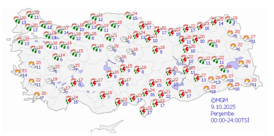 1200xauto Meteoroloji'den uyarı! Sağanak yağış ve serin hava geliyor: İşte güncel hava durumu raporu