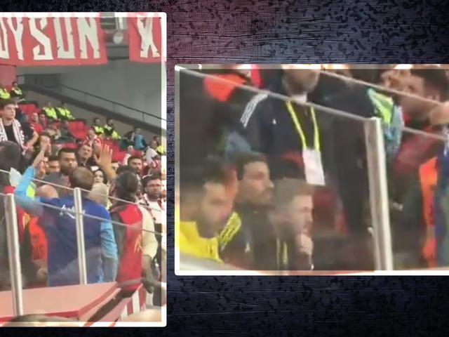 Samsunspor-Fenerbahçe maçında sakatlığı sebebiyle tribünde olan Mert Hakan Yandaş ile tribünler arasında tartışma!