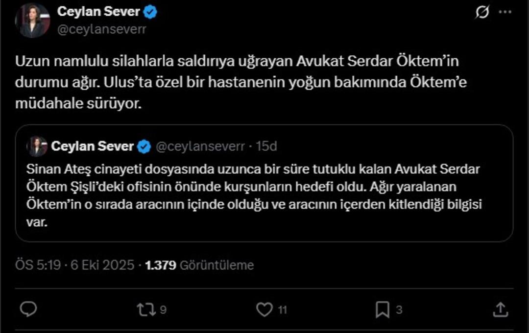 Son dakika: Sinan Ateş cinayeti dosyasında bir süre tutuklu kalmıştı! Avukat Serdar Öktem in aracına silahlı saldırı... Hayatını kaybetti 4