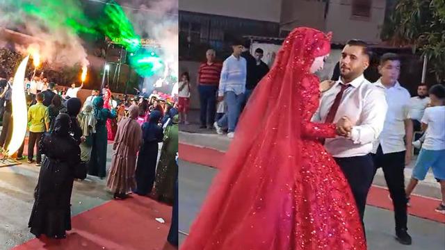 En mutlu gününde bile vazgeçemedi: Düğününe projeksiyon kurdu, bakın ne izledi... 