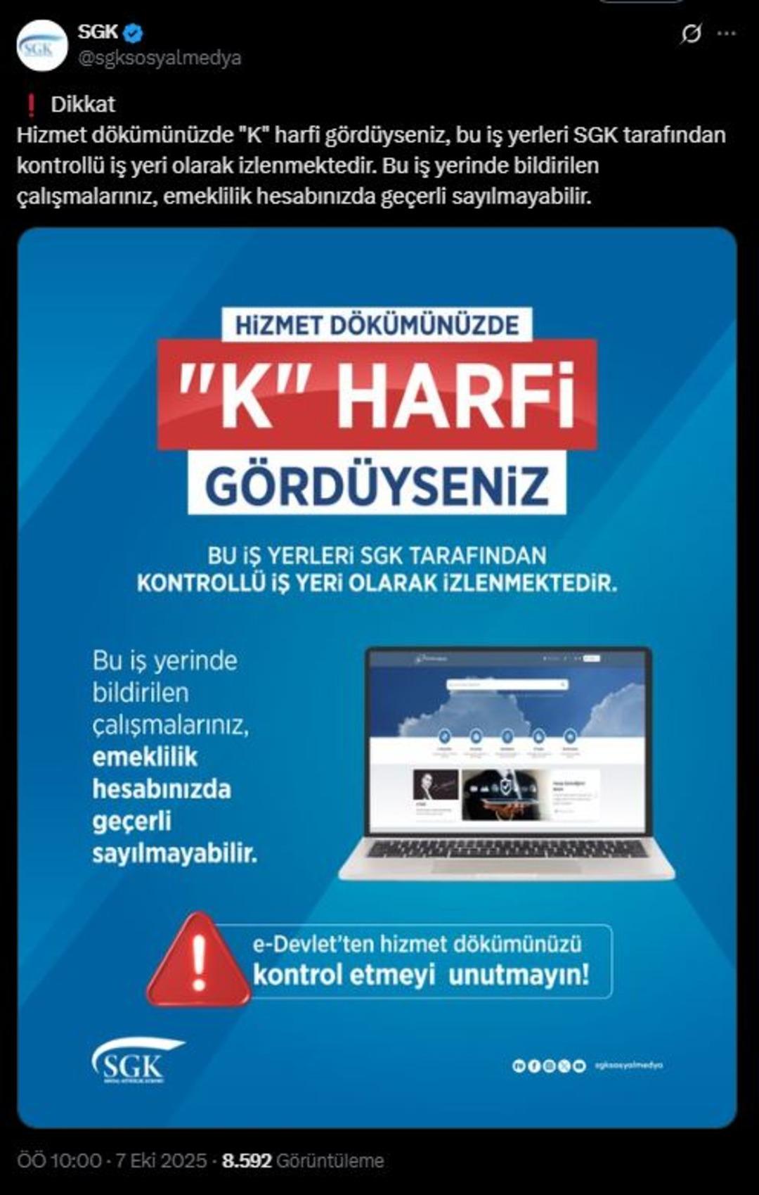 Milyonlarca çalışanı doğrudan ilgilendiriyor! Hizmet dökümünde “K” alarmı: Primleriniz silinebilir 2