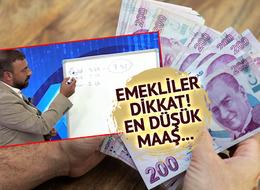 En düşük emekli maaşı için 'Alacağımız rakam bu' diyerek açıkladı! Tahtada tek tek gösterdi
