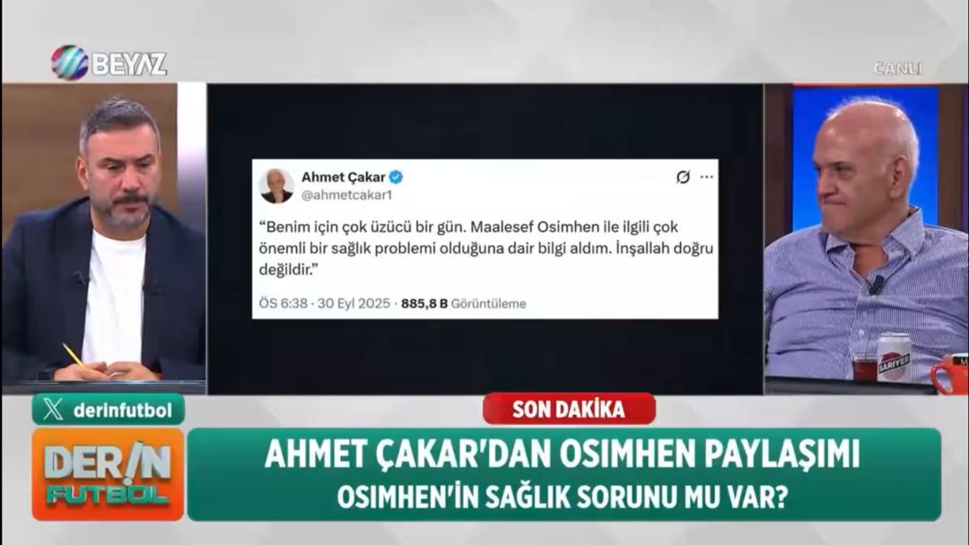 Ahmet Çakar dan olay yaratacak Victor Osimhen iddiası!   Sağlık Bakanlığı ndan bana bilgi geldi   dedi G.Saray yönetimi harekete geçti 1
