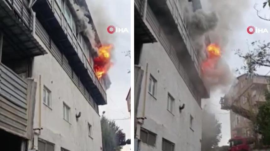 Kereste atölyesinde çıkan yangın korkuttu: O anlar kamerada