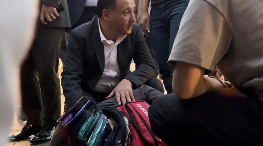 Vali, denk geldiği kazaya duyarsız kalmadı