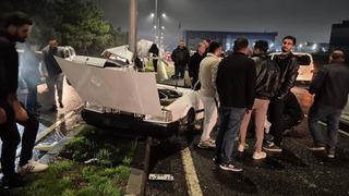 Yer: Tekirdağ! Otomobil ikiye bölündü: Sürücü yaralı kurtuldu