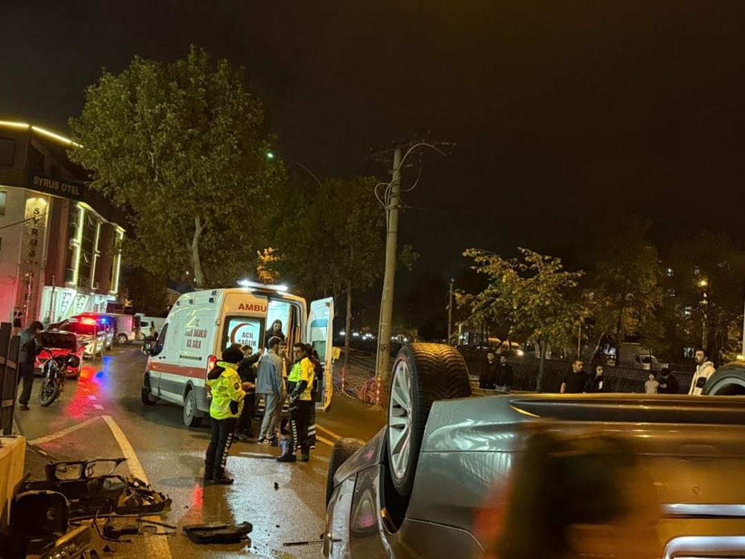 Gemlik’te otomobil takla attı: 3 yaralı 1