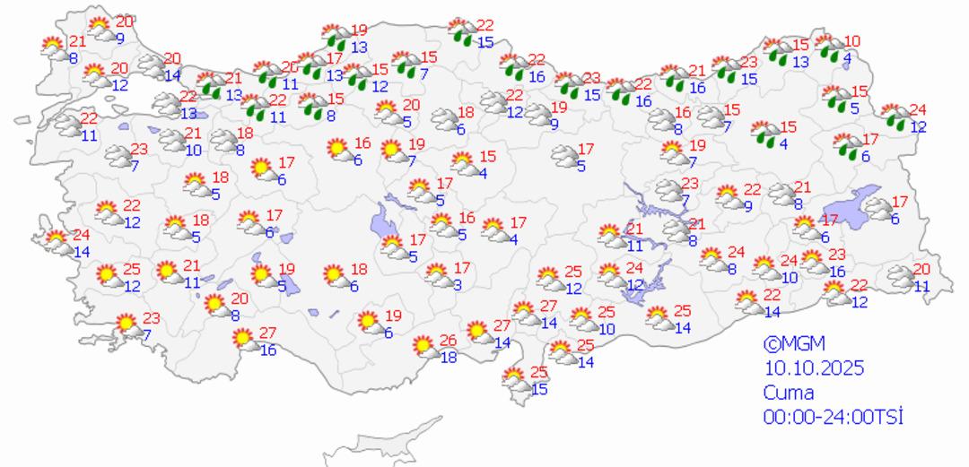 Meteoroloji den 36 ilde  sarı kodlu  alarm! Gök gürültülü sağanak yağış geliyor 4