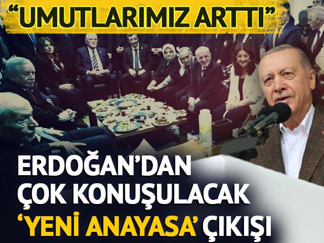 Cumhurbaşkanı Erdoğan'dan 'Yeni anayasa' çıkışı