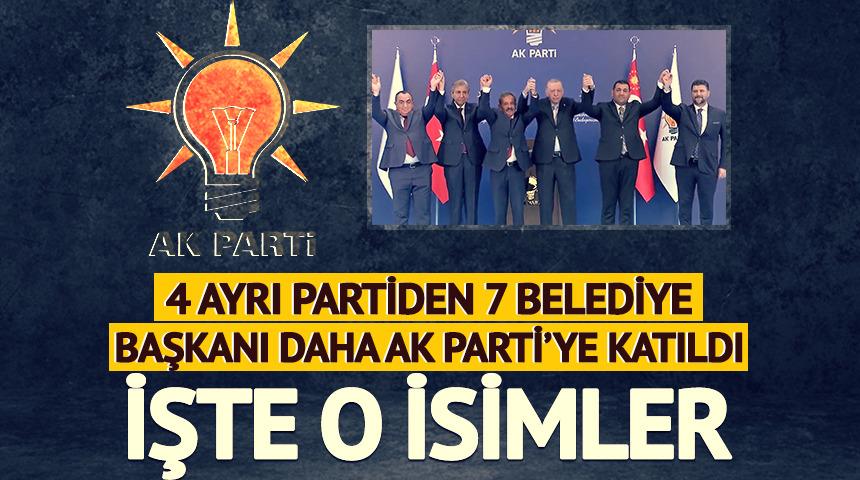 4 ayrı partiden 7 belediye başkanı daha AK Parti'ye katıldı! Rozetlerini Erdoğan taktı