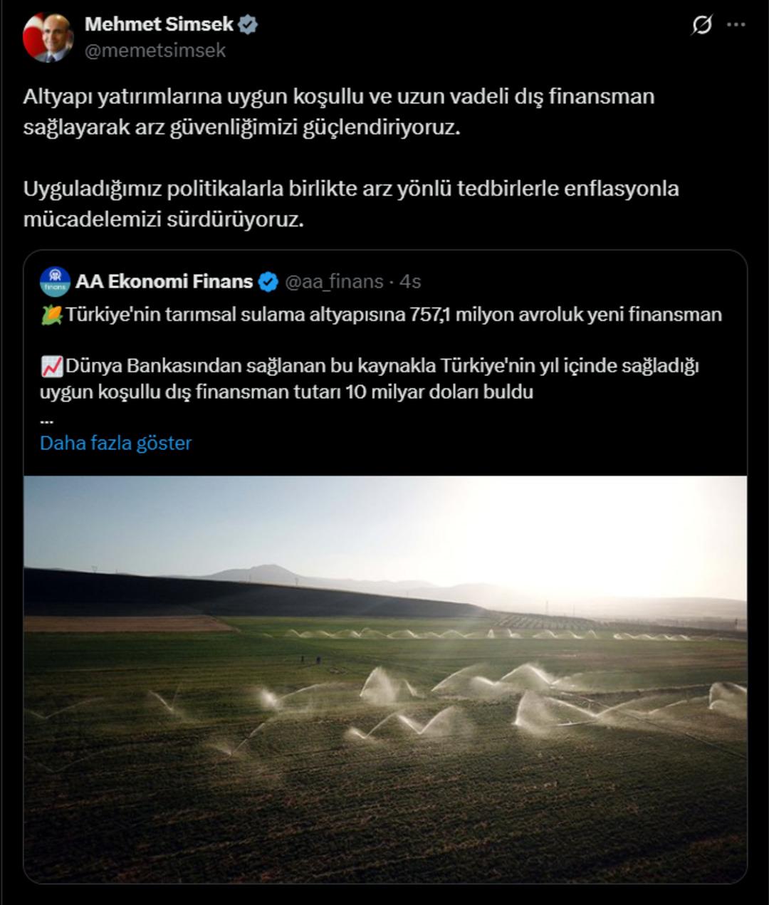 Bakan Şimşek: "Enflasyonla mücadelemizi sürdürüyoruz" 1