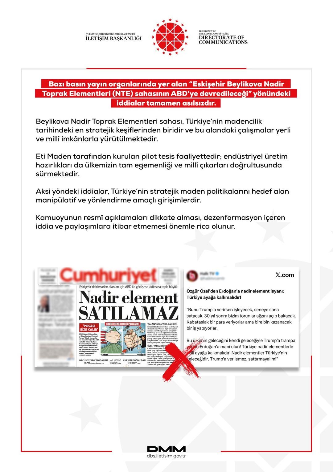 Resmi açıklama geldi: Nadir elementler ABD’ye mi satılıyor?  1