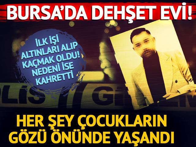 Çocuklarının gözü önünde eşini pompalı tüfekle vurdu, altınları alıp kaçtı