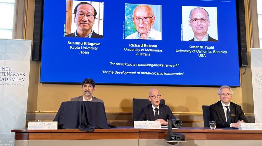 2025 Nobel Kimya Ödülü'nü Susumu Kitagawa, Richard Robson ve Omar M. Yaghi kazandı