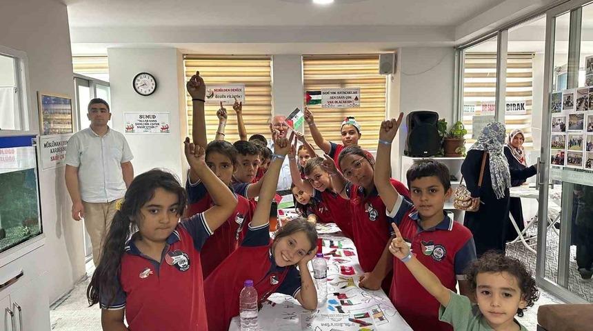 Gazipaşa’da Filistinli çocuklar için resim etkinliği düzenlendi