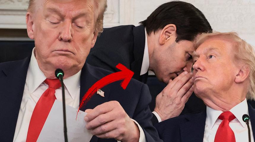 Dünyanın merak ettiği o not! Trump’ın kulağına fısıldayıp verdi, toplantı hemen sonlandırıldı…