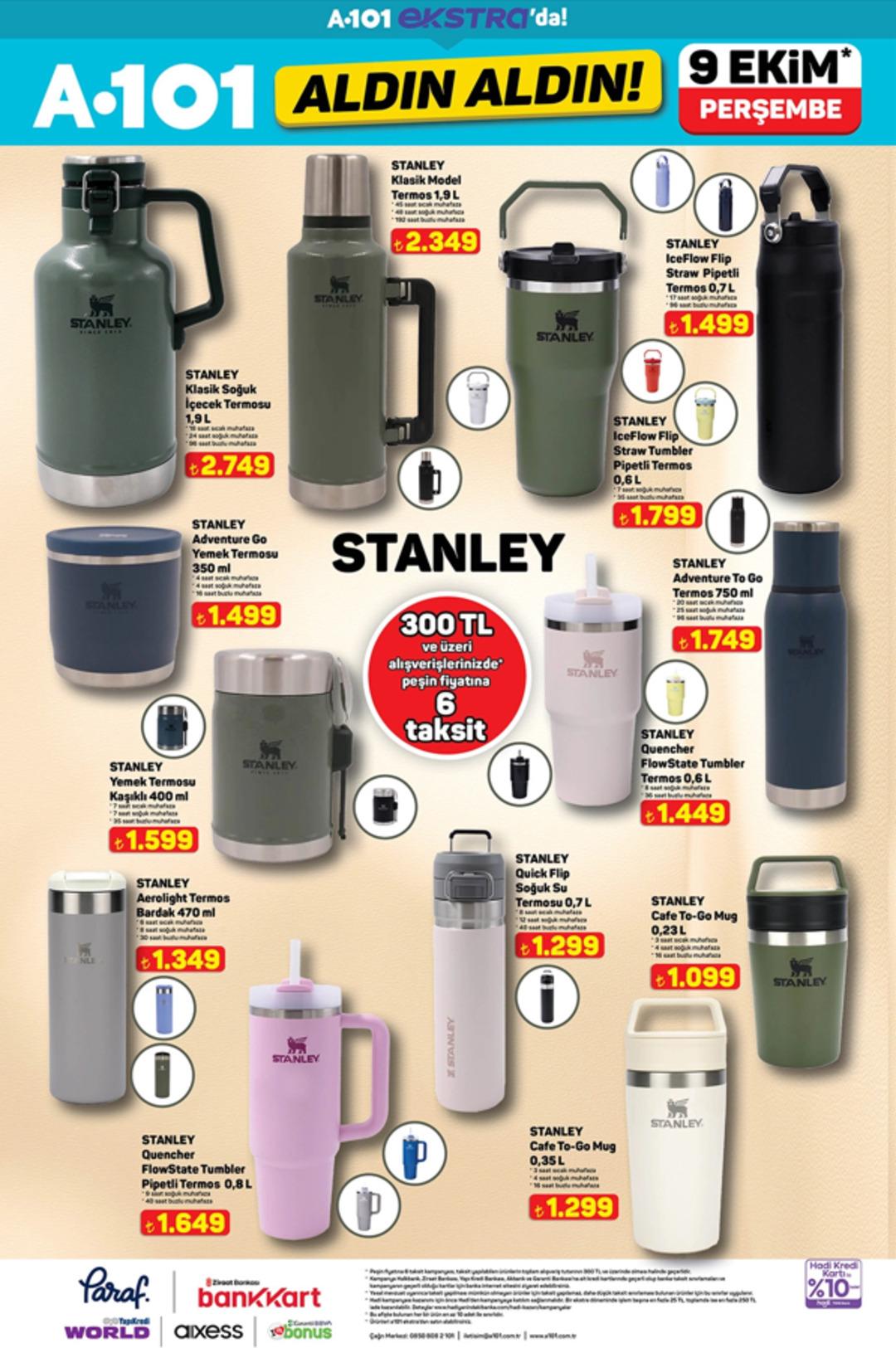 A101 e Stanley termoslar geliyor! İşte 9 Ekim 2025 A101 Aldın Aldın Kataloğu 1