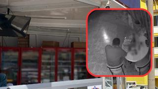 Camı kırıp markete girdi! Kendine sofra kurup alem yaptı! O anlar kamerada...