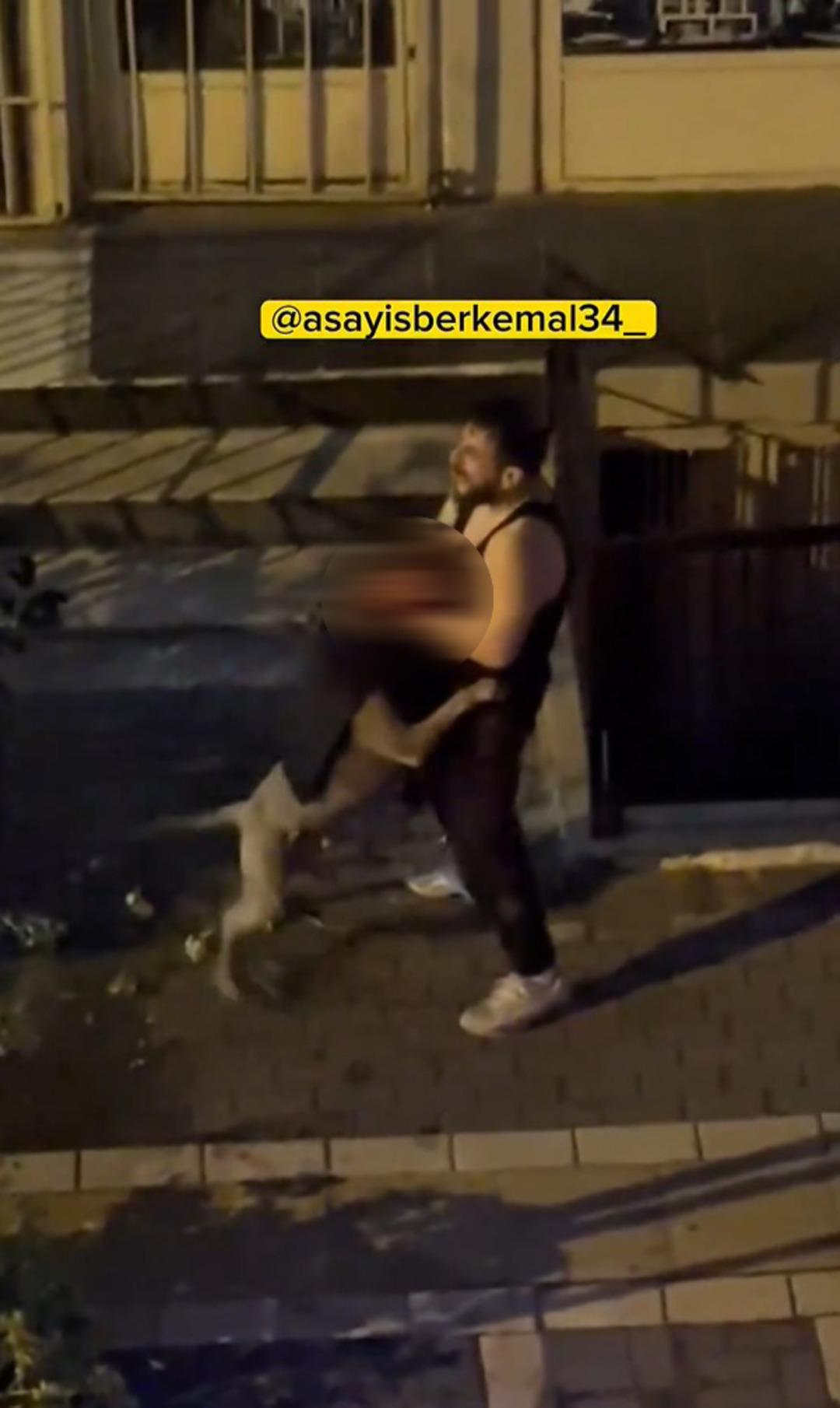 Sokak ortasında can pazarı! Pitbull sahibine böyle saldırdı 2