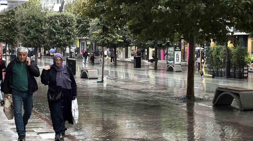 Bolu’da yağmur etkili oldu