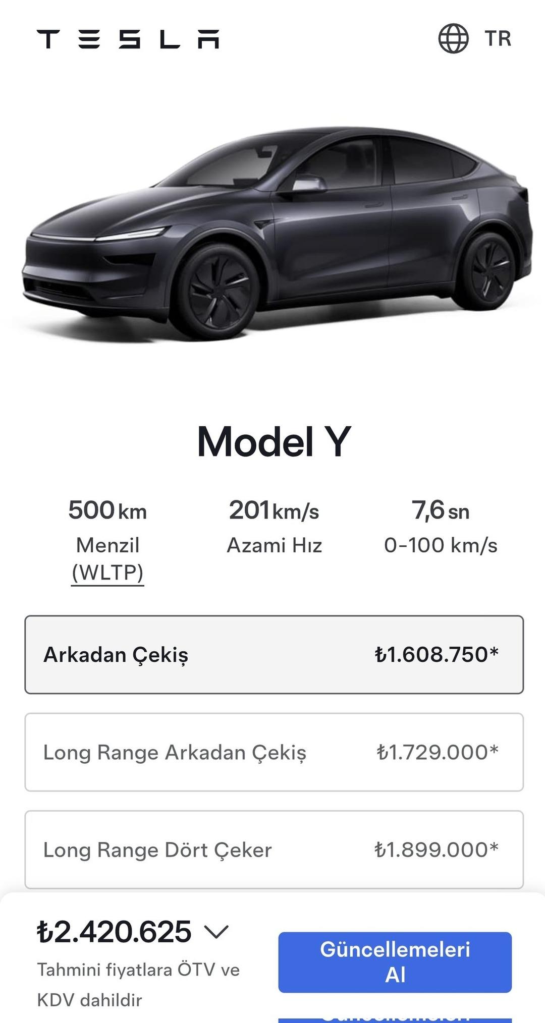Tesla’da zam şoku! Türkiye den çekiliyor... En çok satan modeli artık yok 2