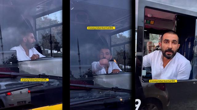 İETT şoförü sinirlendiği sürücüye arkadan çarptı, el hareketi çekti! İETT'den açıklama geldi