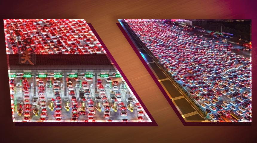 Görüntüler Çin'den! Böyle trafik görülmedi: Milyonlarca insan yollara döküldü