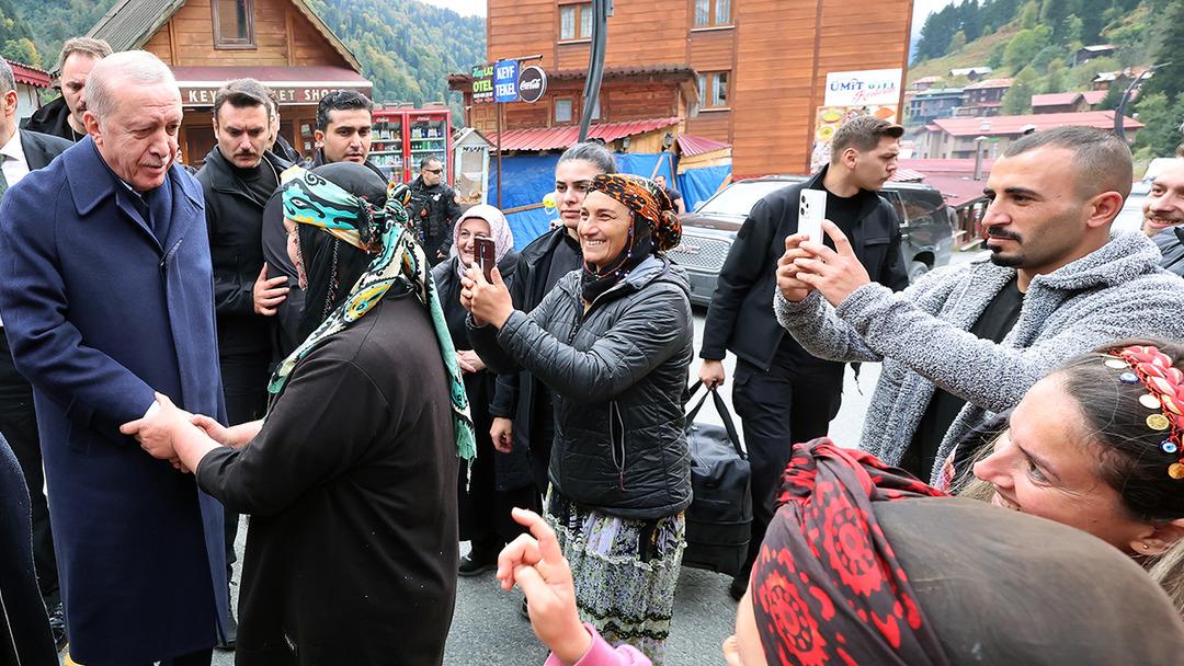 Cumhurbaşkanı Erdoğan dan Ayder Yaylası na ziyaret 3