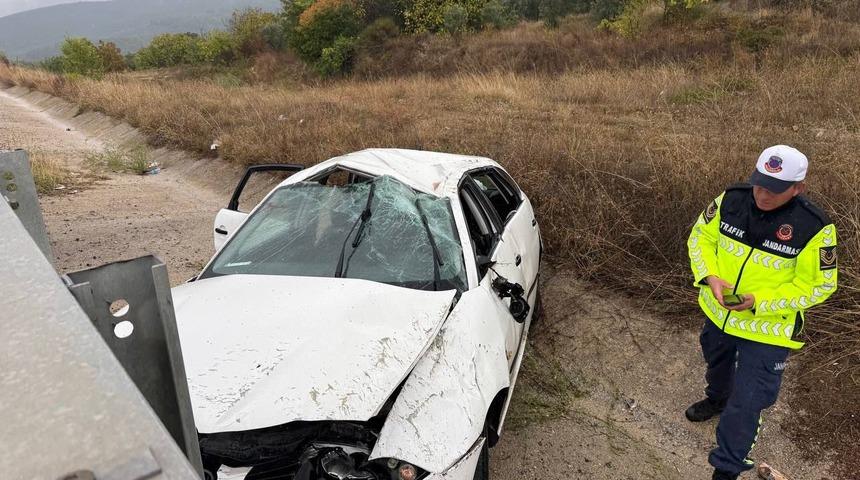 Bursa'da yoğun yağışla gelen kaza: 4 yaralı