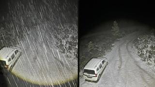 Bolu’nun yüksek kesimlerine kar yağdı