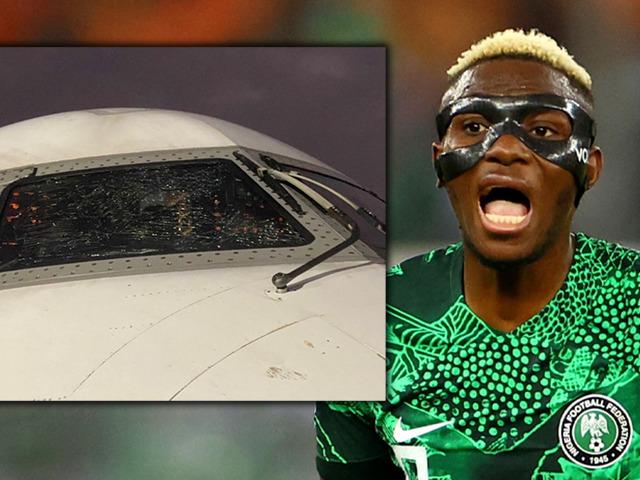 Osimhen ve arkadaşlarının havada panik anları! Uçak havalandıktan sonra ön camlar kırıldı...