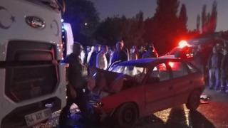 Malatya hafriyat kamyonu ile otomobil çarpıştı: 1 ölü 1 yaralı