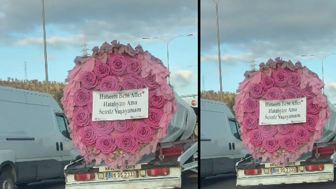 Ankara da ilginç anlar! Devasa çiçeği görenlerin aklına tek bir soru geldi: "Acaba ne hata yaptı?" 1