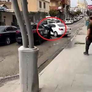 Cipiyle tartıştığı kişinin ayaklarını ezdi; o anlar kamerada