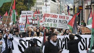 Bosna Hersek'te İsrail'in Gazze'de yaptığı soykırım protesto edildi